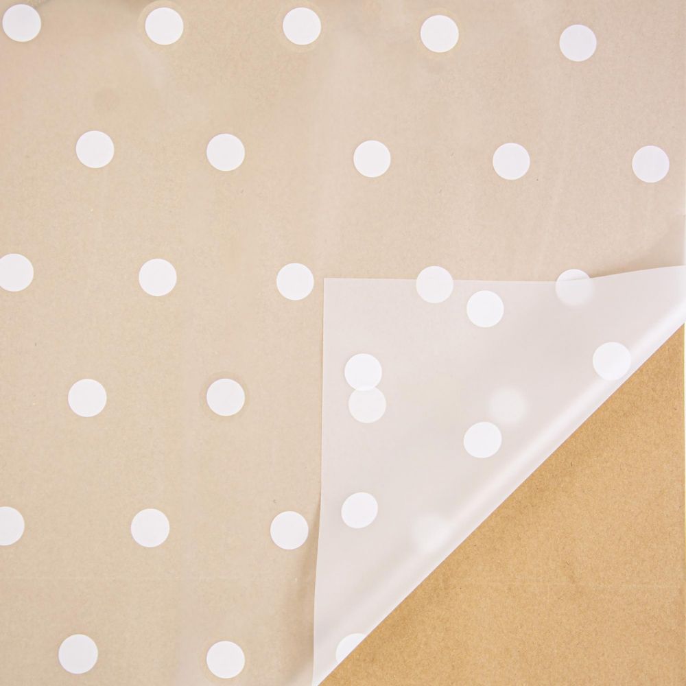 ЛИСТ "Горошек" 58*58/20шт БЕЛЫЙ