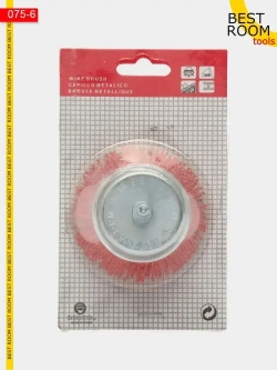 Щетка нейлоновая для дрели, Корщетка "чашка" насадка на дрель нейлоновая 75 х 6 мм