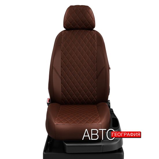 Чехлы на сиденья Citroen C-Crosser (2007-2013) из экокожи "Ромб"