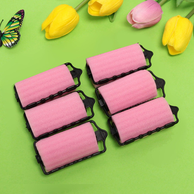 Бигуди поролоновые с зажимом 8шт «Styling», цвет розовый, d=3,5см