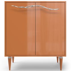 Комод Арт Колор Классик Сильвер с 2 полками Томленый оранжевый