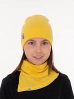 Комплект Шапка трикотажная + снуд (Желтый) РИО*