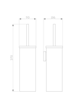 Туалетный ершик в комплекте WONZON & WOGHAND EASY, Хром (WW-8119)