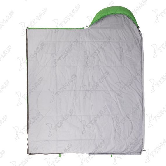 Спальный мешок TORO Wide 400L (220х90, левый, стратекс, салатовый) (T-HS-SB-TW-400L) Helios