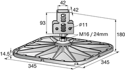 Опора для мягкой кровли MV-LDP 345х345