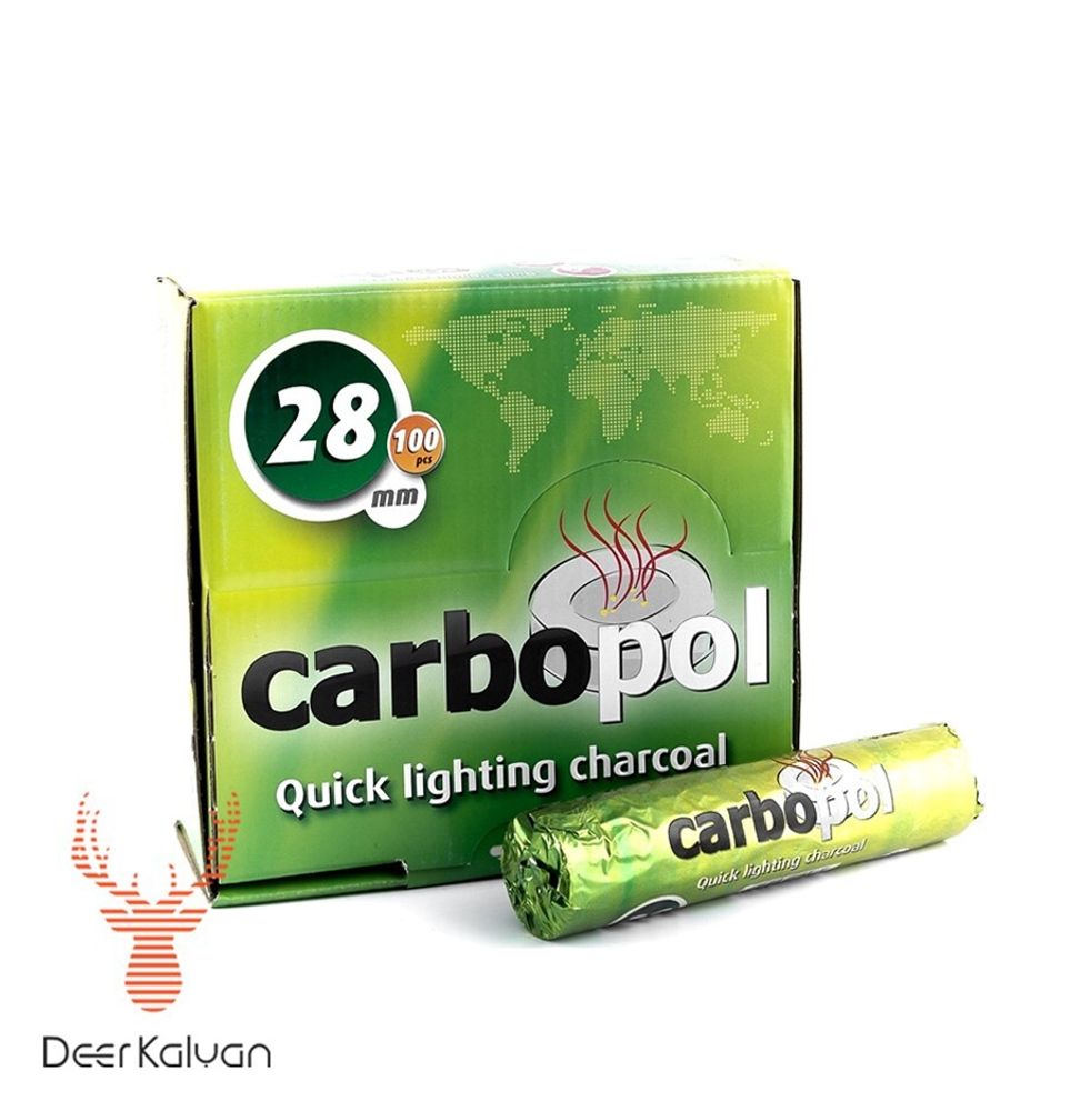 Уголь для кальяна саморазжигающийся &quot;Carbopol&quot; (28 мм.) 10 шт.