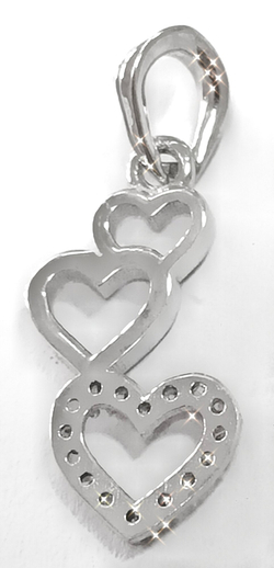 Ювелирная подвеска из серебра 925 пробы с фианитами