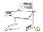 Детский стол Mealux Woodville Multicolor Energy + BD P-18 W (арт.BD-850 WG/MC Energy+BD P-18 W)