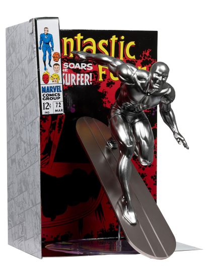 Фигурка McFarlane Marvel 1:6 Серебряный Серфер Silver Surfer Фантастическая Четверка 48312 / фигурка по мотивам вселенной "марвел", Серебряный Серфер
