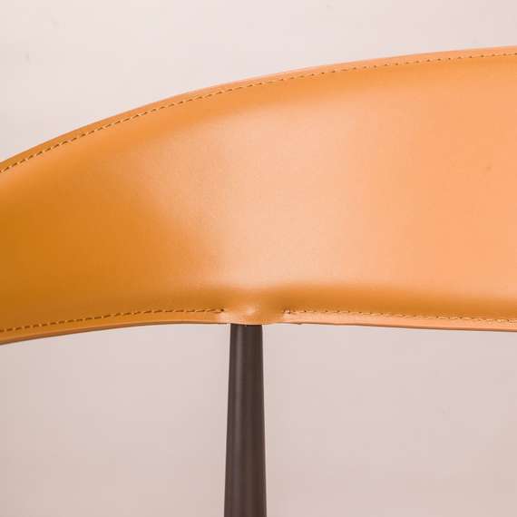 Стул с подлокотниками Rotti, кожа коричневый