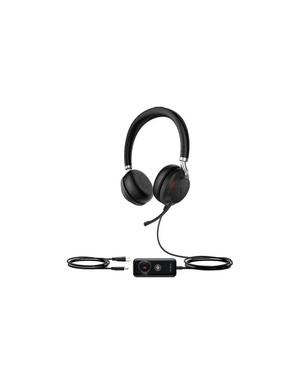 Yealink UH38, стерео, Bluetooth, USB, 2 м, Проводная гарнитура  черный/серебристый (UH38 Dual UC-BAT)