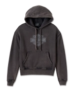 Толствка Women´s Hoodie Oversized Washed Bar & Shield Black Harley-Davidson