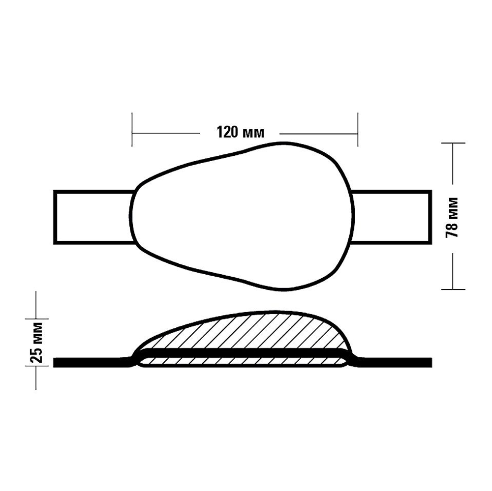 Анод с крепежной пластиной, магний, 120х78 мм (10269994)