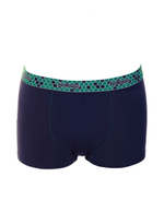 Мужские трусы-боксеры с широкой резинкой с рисунком в виде сот (Размер: XXL) (Цвет: черный)