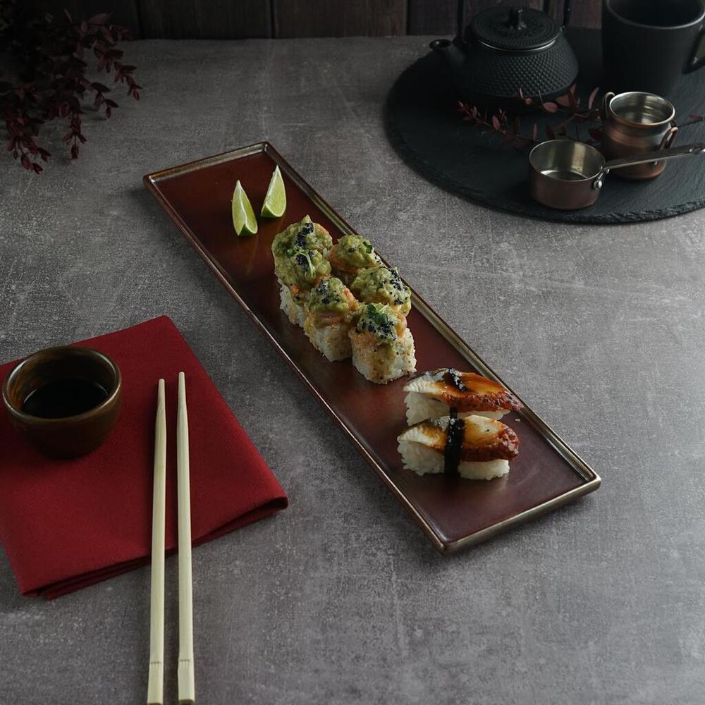 Блюдо прямоугольное 41*10,5 см h1,5 см   P.L. [6]