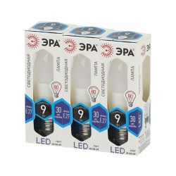 Лампа светодиодная ЭРА STD LED B35-9W-840-E27 9Вт свеча нейтральный белый свeт Е27 | Лампы cветодиодные Свеча (B/C)