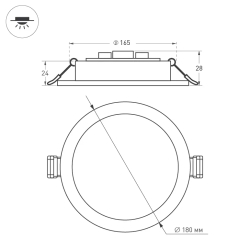 Светильник DL-BL180-18W Warm White (Arlight, IP40 Металл, 3 года) 021441