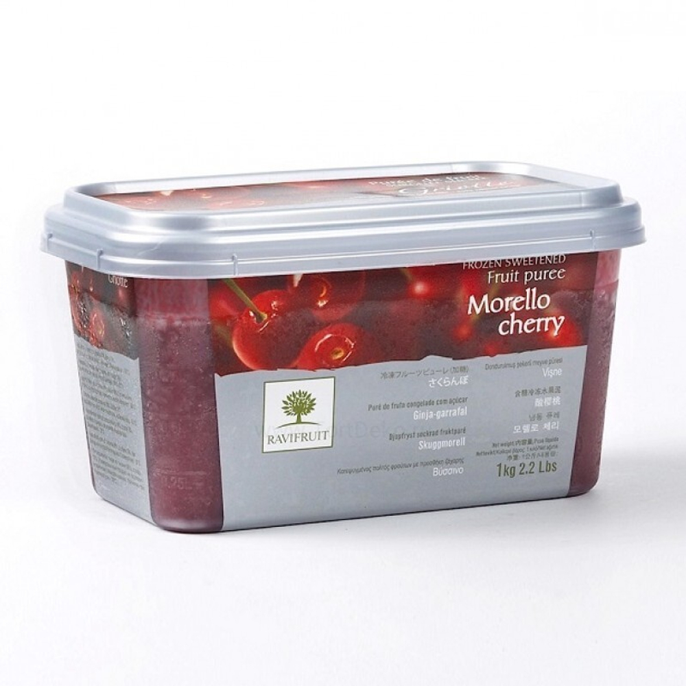 ПЮРЕ RAVIFRUIT из вишни с/м 10% сахара Франция, 1 кг