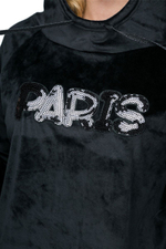 Спортивный костюм с аппликацией из пайеток (Размер: XL) (Цвет: голубой)