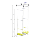 Качели парные сдвоенные непрозрачные высотой 500 см