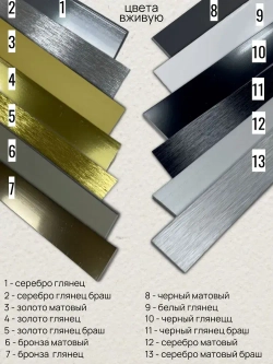 Алюминиевая полоса декоративный молдинг DIELE 30х1,5мм черный/мат 2,7м.