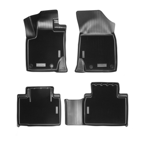 Ковры в салон Norplast/Unidec для Geely Atlas PRO (2021-) Комбинированные, Черный, арт.NPA11-C24-030-1-CM