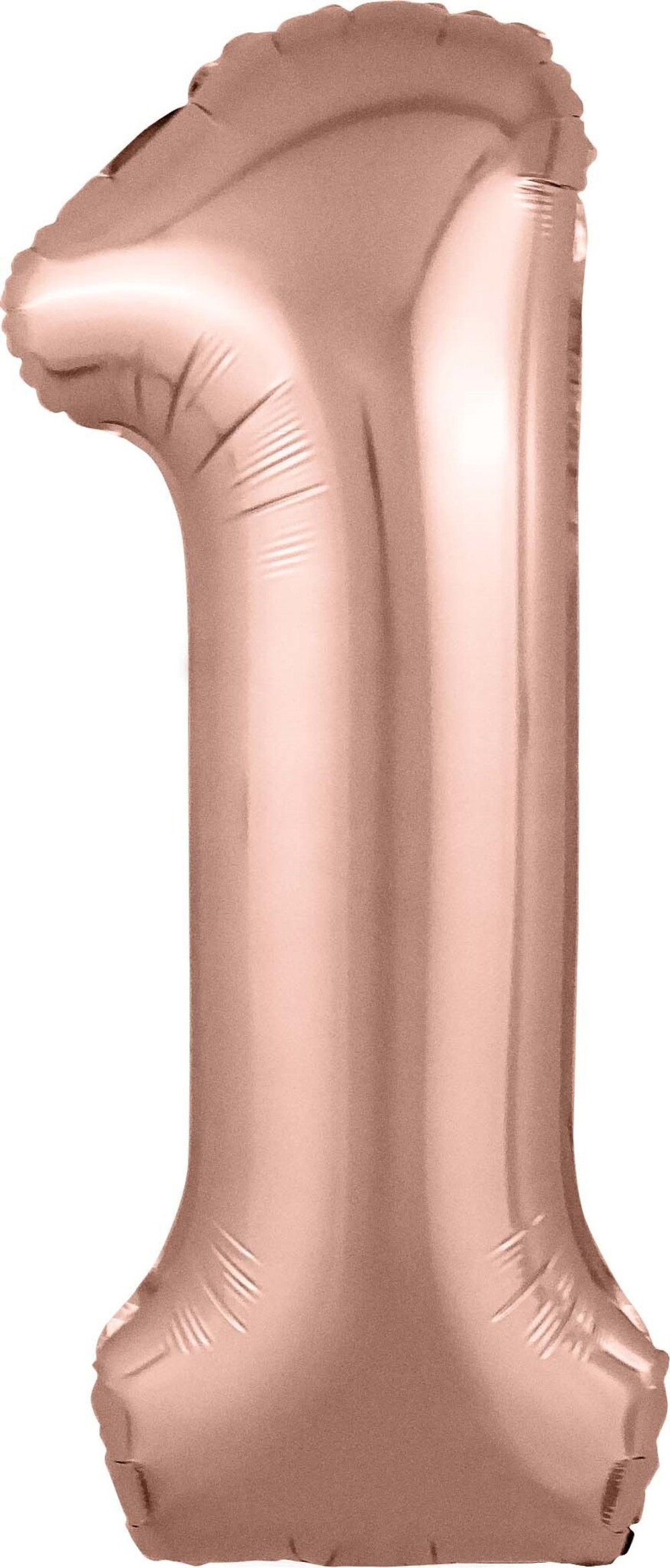 Шар (40""/102 см) Цифра, 1 Slim, Розовое Золото, 1 шт. в упак. б72