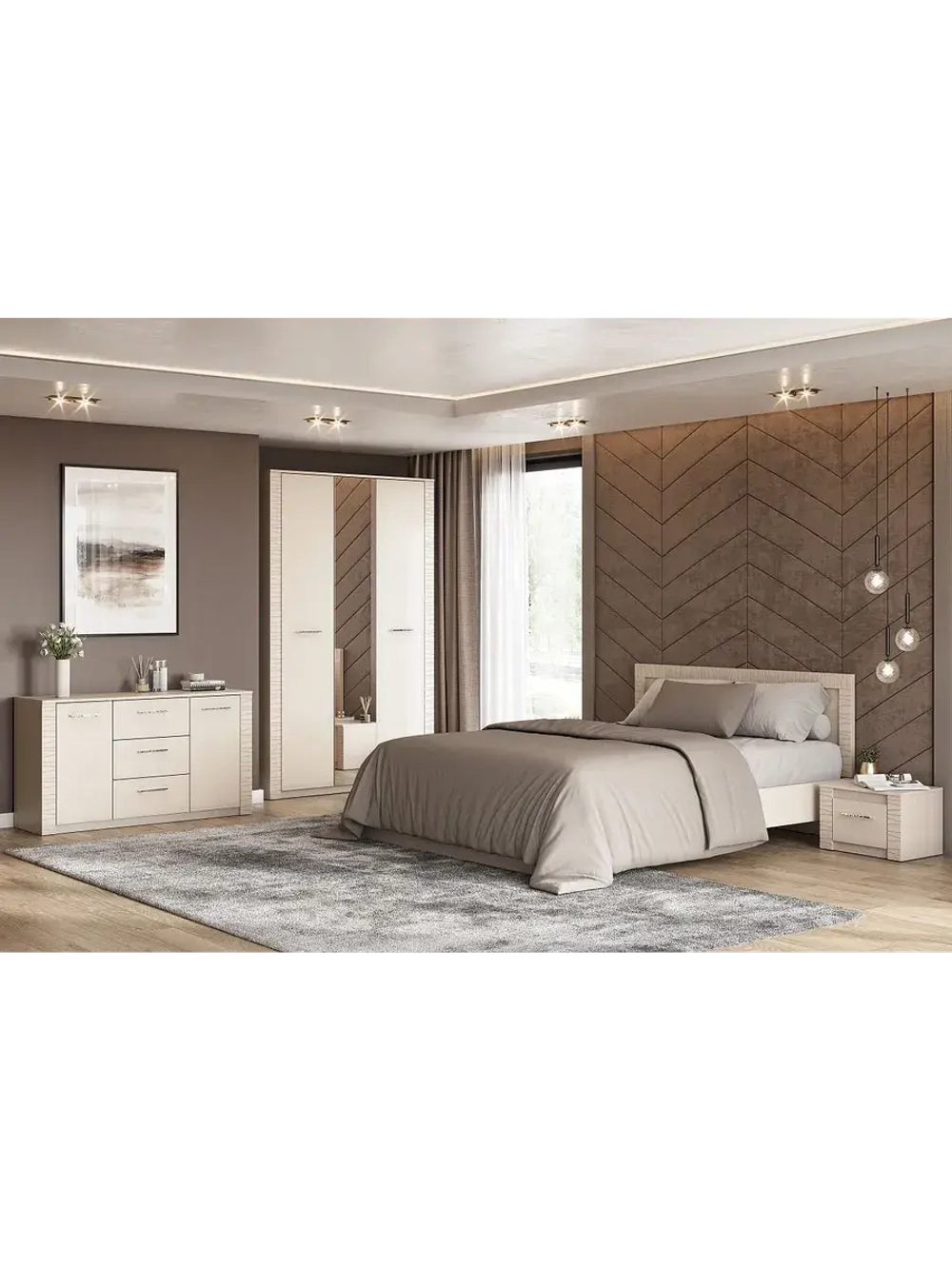 Шкаф для одежды распашной Меланж 130х52х210 см