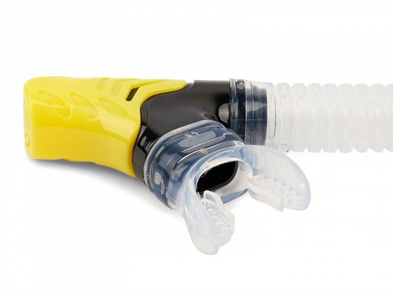 Набор маска+трубка в сумке Sargan Дайва-С прозрачный/желтый