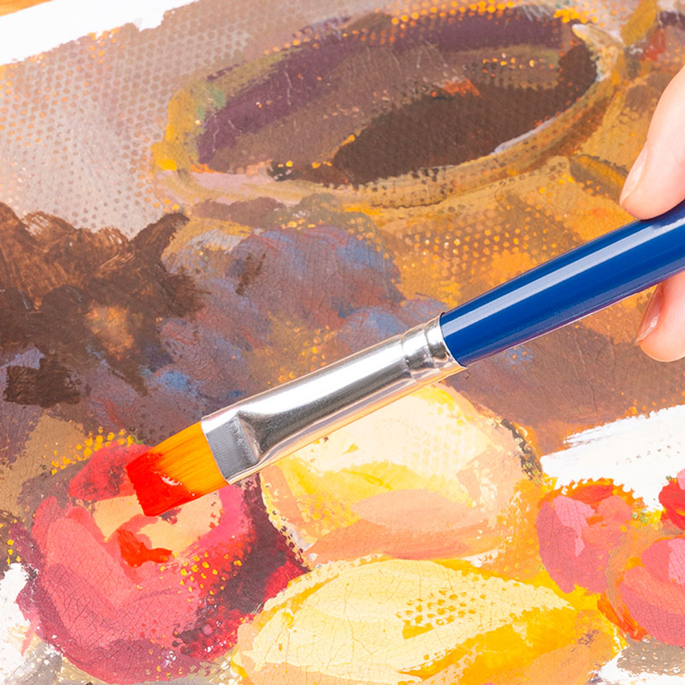 Набор кистей DELI для акварели и гуаши, нейлон, 6 штук в уп.,  №8, 6, 4