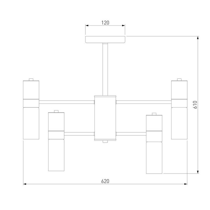 Подвесная люстра Eurosvet Tesoro 70125/6 черный