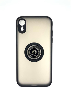 Чехол на iPhone XR / айфон, противоударный, с кольцом, подставкой, прозрачный