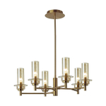 6554/6C CLASSI LN25 27 бронза/коньячный/металл/стекло Люстра потолочная E14 6*40W 220V MADONNA