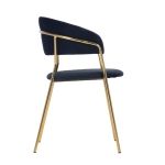 Комплект из 2-х стульев Bradex Home Turin чёрный с золотыми ножками