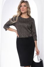 Платье "Кэтрин" (черно-коричневое) П8818 LT Collection