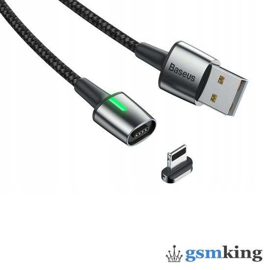 Baseus Zinc USB to Magnetic Lightning Cable 2.4A 1m Black CALXC-A01