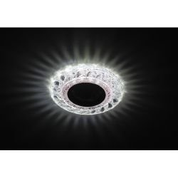 DK LD18 SL PK/WH Светильник ЭРА декор cо светодиодной подсветкой MR16, прозрачный розовый | Встраиваемые LED светильники