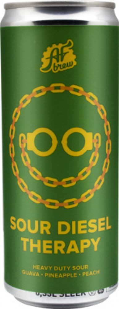 Пиво Аф Брю Сауэр Дизель Тэрапи Гуава Пейнеппл Пич / AF Brew Sour Diesel Therapy Guava Pineapple Peach 0.33 - банка