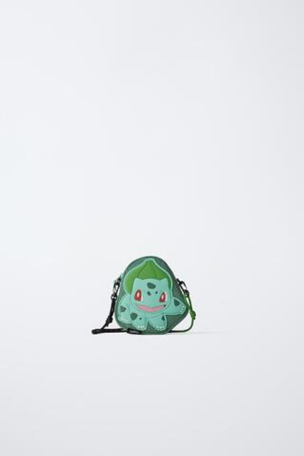ZARA СУМКА С ПЛЕЧЕВЫМ РЕМНЕМ И ПЛЕЧЕВЫМ РЕМНЕМ PAPBASAUR POKÉMON™, ЗЕЛЕНЫЙ