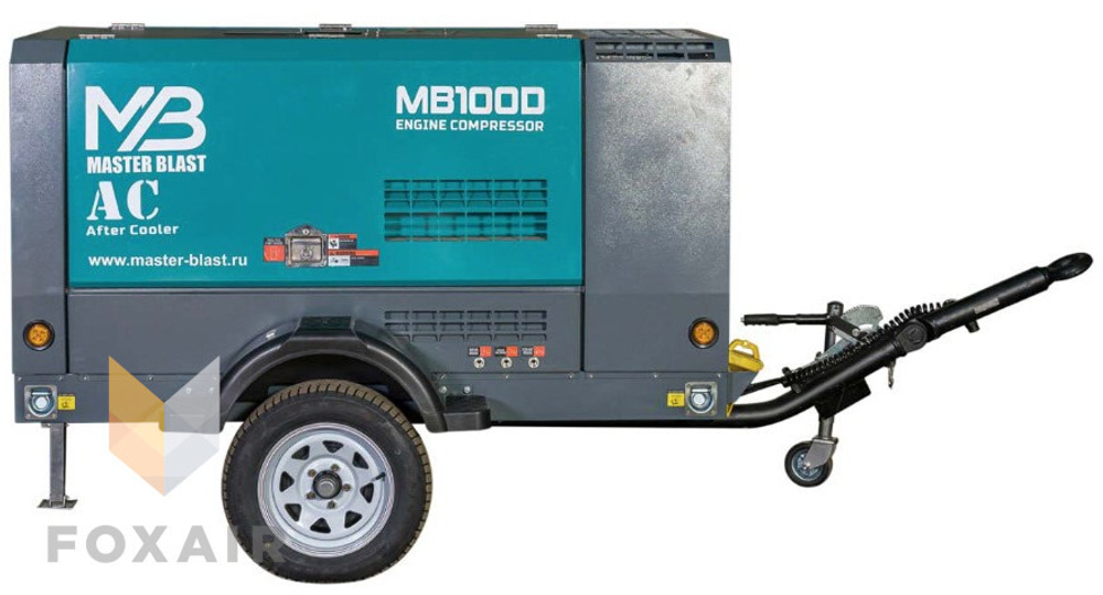 Винтовой дизельный компрессор master blast mb100d-7 + ac