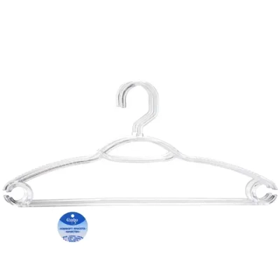 Плечики для одежды 2шт «ИДЕЯДОМА», прозрачные , 40*20см (Лейбл Селфи)