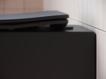 Комплект подвесной безободковый унитаз Ceramica Nova Play CN3001MB черный матовый с сиденьем микролифт + инсталляция Geberit Delta 458.149.21.1 с кнопкой, хром глянцевый