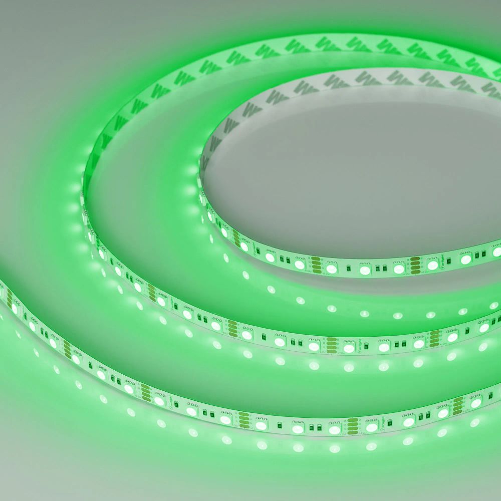 Светодиодная лента RT-B72-10mm 12V RGB (15 W/m, IP20, 5060, 5m) (Arlight, 15 Вт/м, IP20) 016246(2)