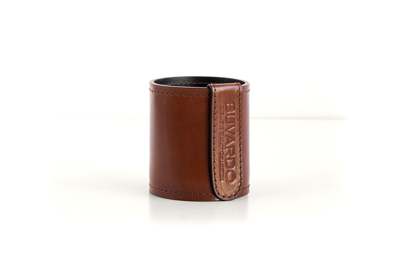 Стакан для ручек Н10 PREMIUM из кожи Full Grain Toscana/Cuoietto шоколад