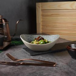 Салатник 640 мл 21,2*19,3 см h6,9 см глазурь Wave Up Glossy Stone Untouched Taiga P.L. [1]