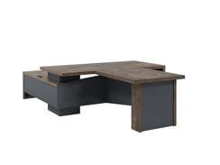 Стол правый 2000х2000х750 с опорной тумбой, блоком розеток и брифингом 1150 T-820R.1000-02