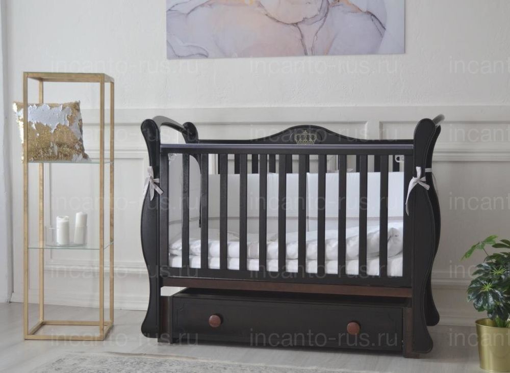 Кроватка детская Incanto Richmond цвет венге с ящиком, маятник универсальный