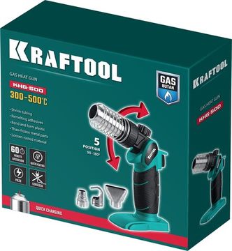 KRAFTOOL KHG-500, 500°C, Газовый термофен (55528)