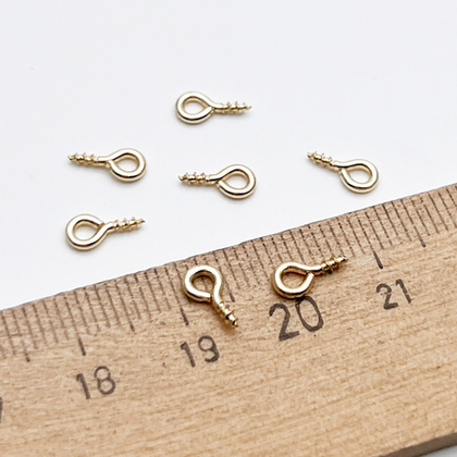 Винтовой бейл, цвет золото, размер 8*4 мм, цена за 5 шт