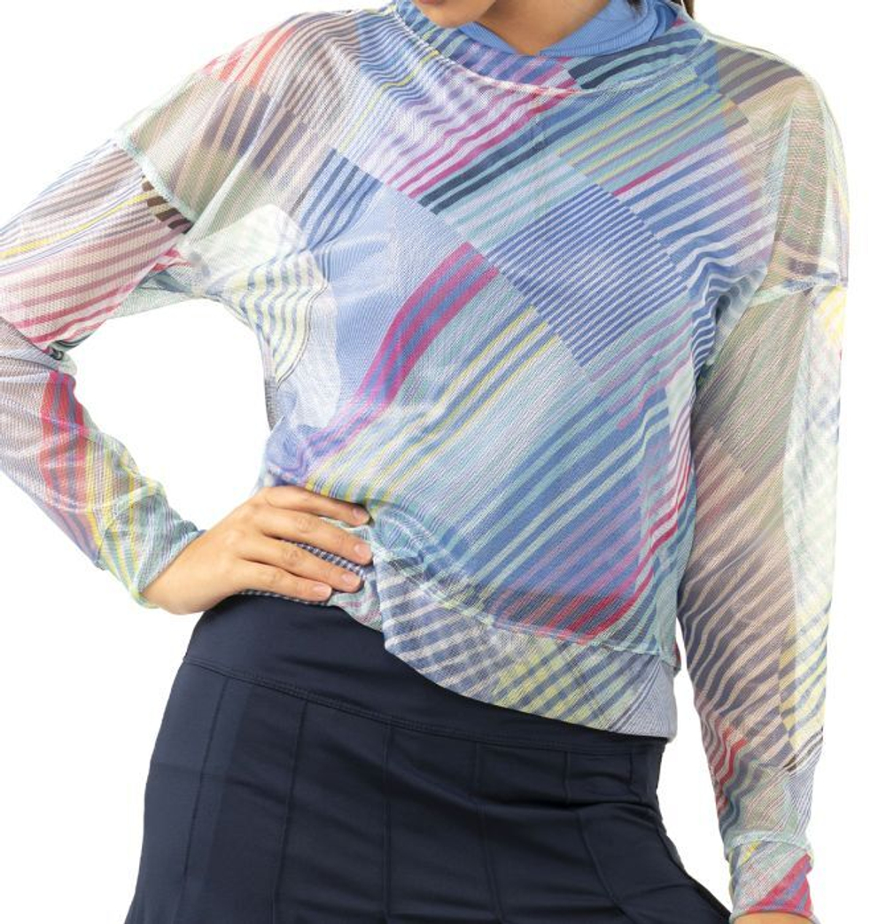 Женская теннисная футболка (dł. Рукава) Lucky in Love Count Me In и Sheer Can Long Sleeve Top - blue marine